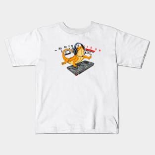 Bearded Dragon DJ Gift Djing VU Meter Level Kids T-Shirt